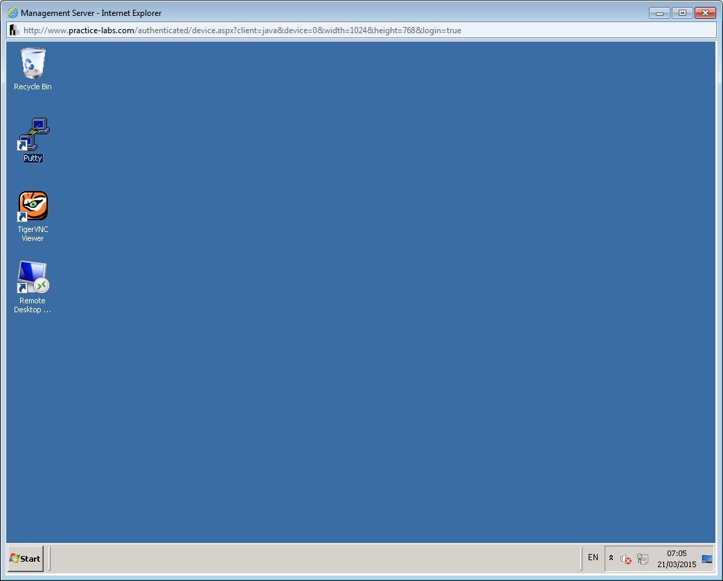 Practice Labs screenshot.